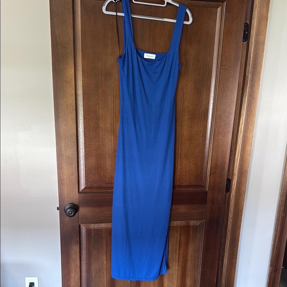 Gemma sleeveless open back fitted dress